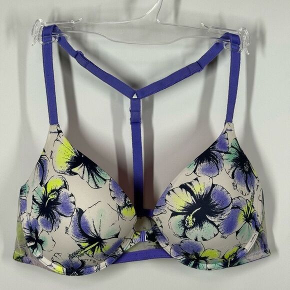 C17 --- PINK Victoria's Secret wear everywhere push up bra 36C - Picture 1 of 9